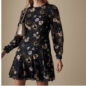 Reiss Allie Floral Burnout Dress 6